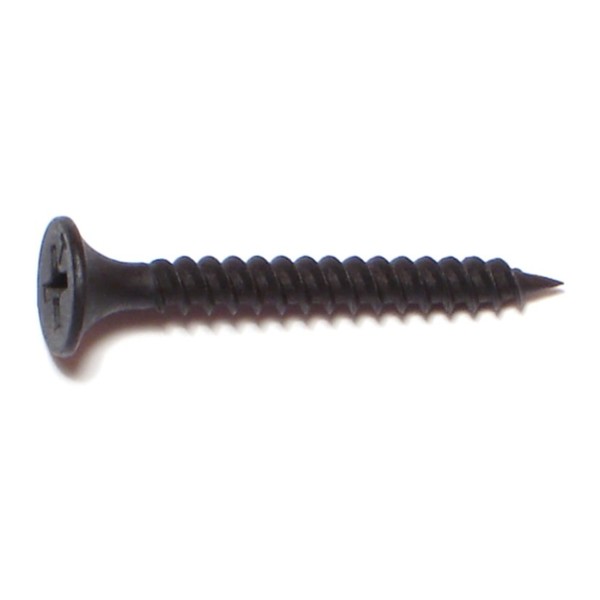 Buildright Drywall Screw, #6 x 1-1/4 in, Steel, Flat Head Phillips Drive, 284 PK 08087